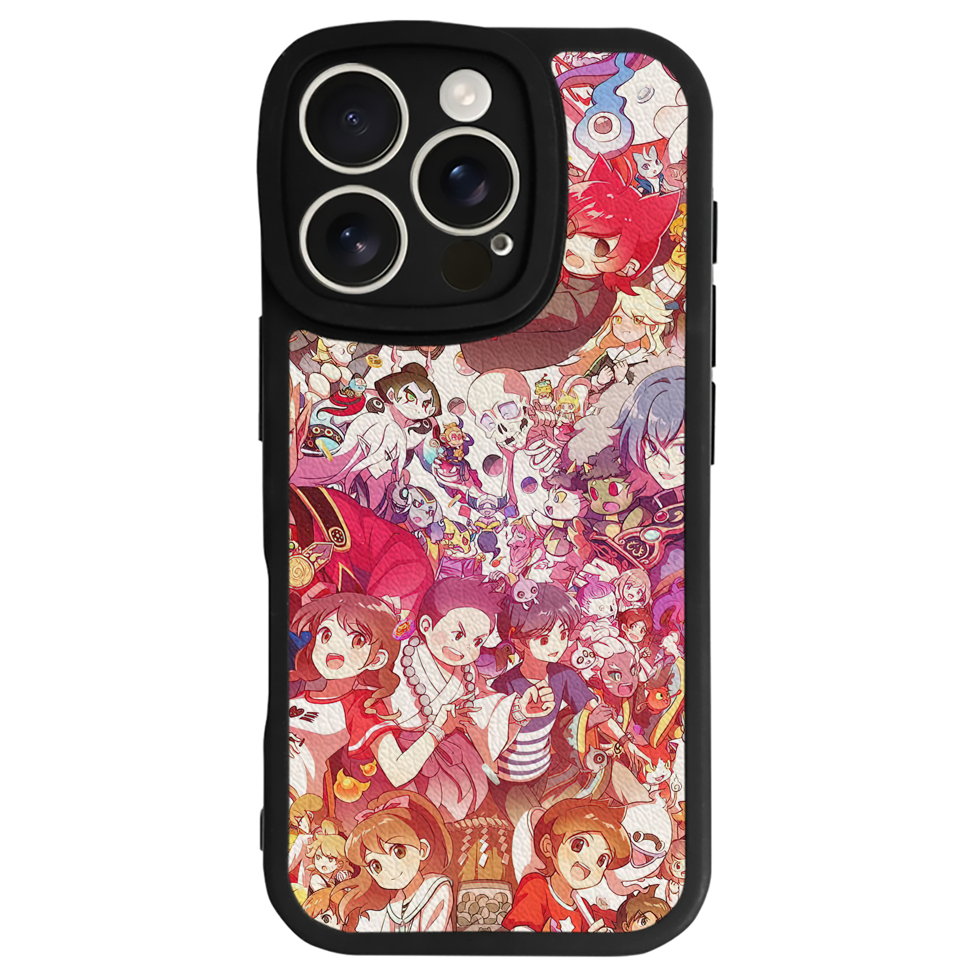 （画像用） 妖怪ウォッチ Yo-kai Watch 【iPhone 16シリーズ対応】シリコンスマホケース（レザー調） 材質：シリコン